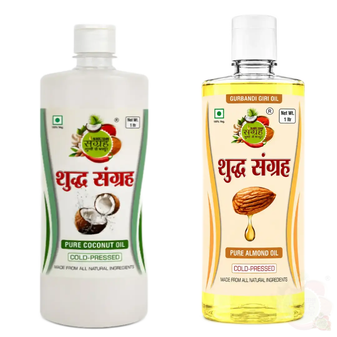 Cold Pressed Coconut Oil & Pure Almond Oil Combo 500ml